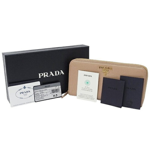 PRADA Beige Saffiano Wallet - Picture 8 of 12